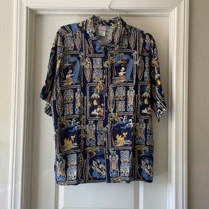 Disney Hawaiian Donald Dress Shirt